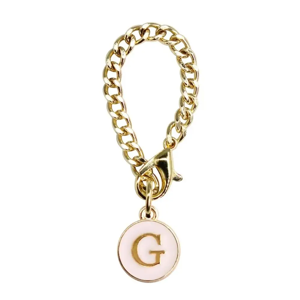 

White/Black Letter Charm for Cup Initial Name Hanging Water Cup Handle Chain with Buckle Personalized