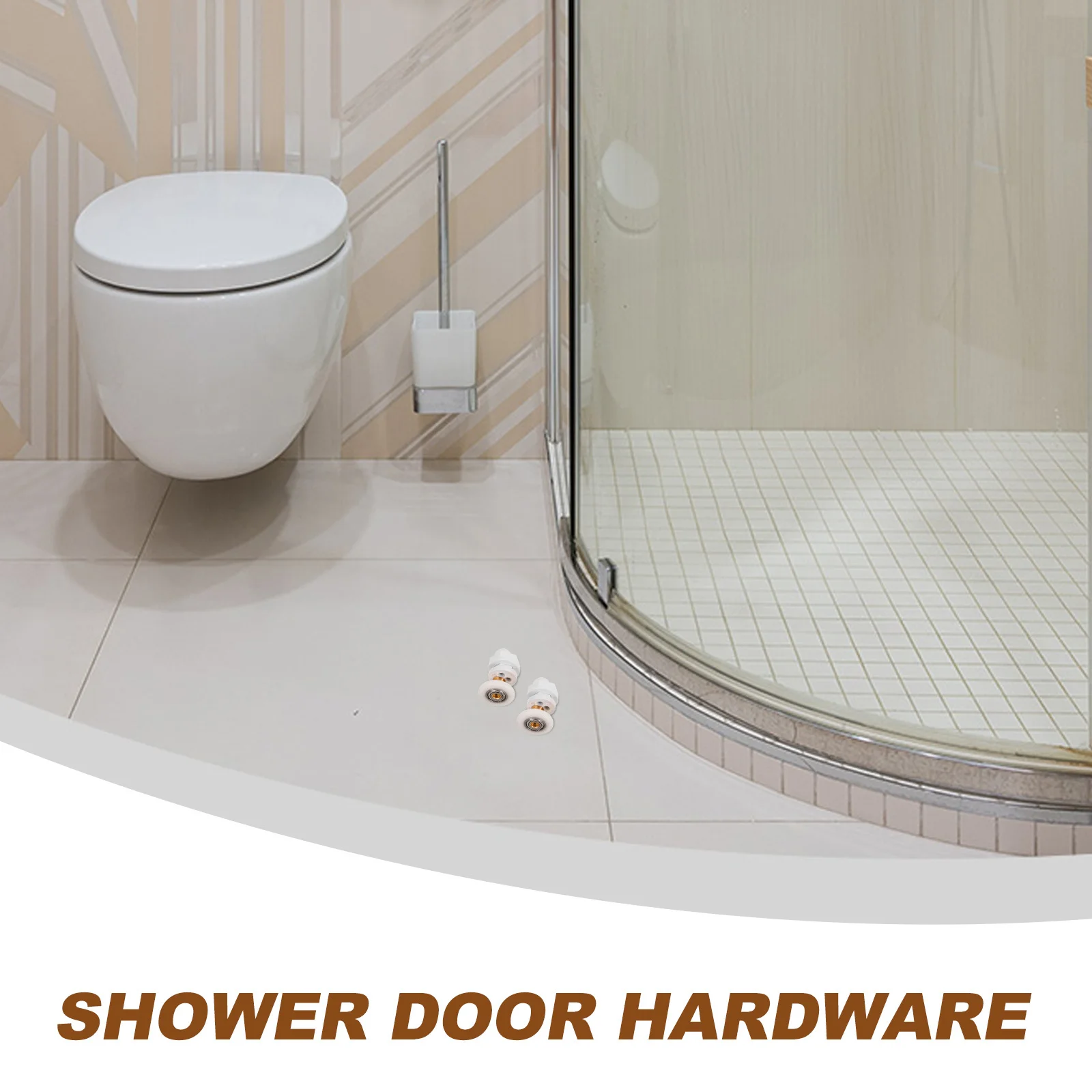 

6pcs Shower Door Rollers Replacement Nylon Metal Wheels Smooth Sliding Low Noise For Glass Shower Doors Hardware Parts