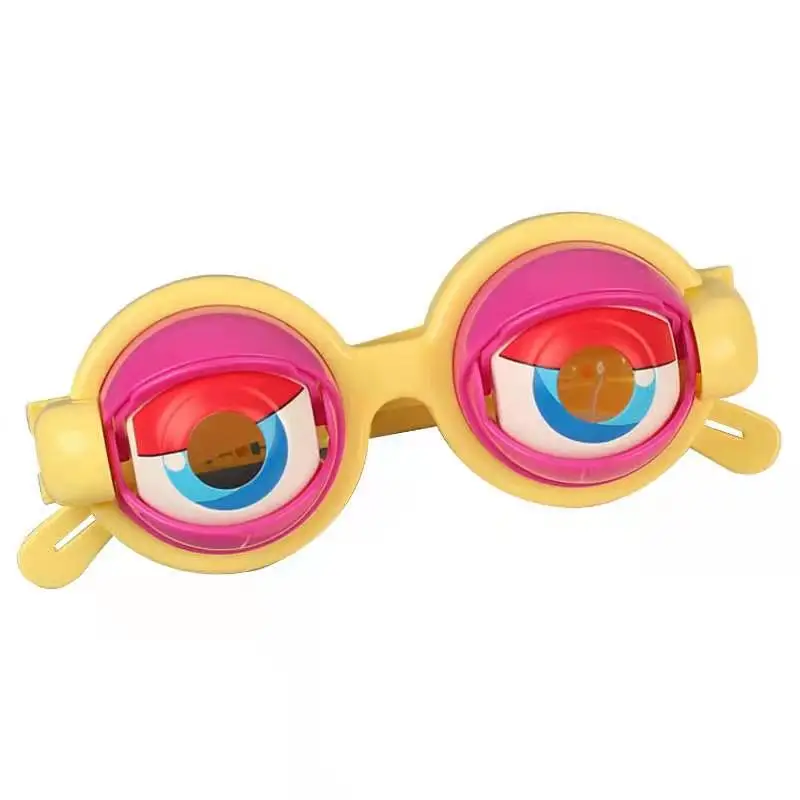 Hot selling crazy eye toys with unique creativity, funny props, glasses, pull wires that blink, children's funny glasses