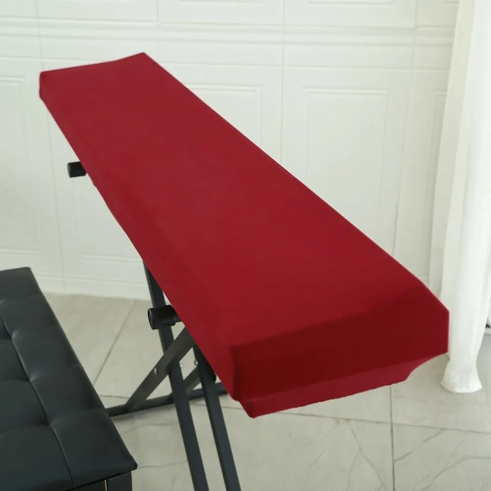 Cubierta elástica para Piano Electrónico, protección plegable sin arañazos, cubierta antipolvo para teclado de Piano, funda a prueba de polvo para Piano de 2 tamaños para el hogar