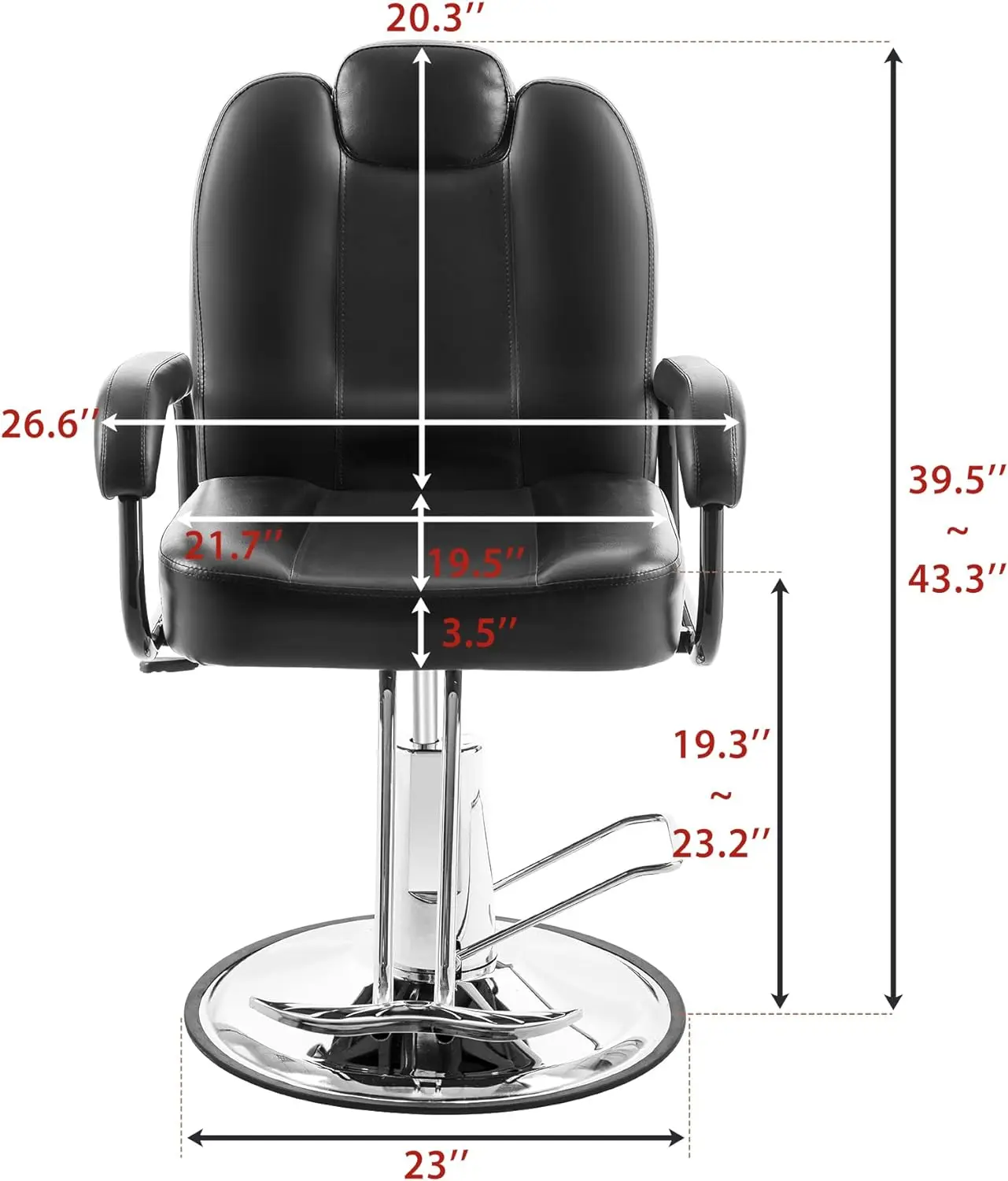 Merax Hydraulic Liege Friseurs tuhl für Friseursalon mit 20% extra breiterem Sitz und Hochleistungs-Hydraulik pumpe, verbesserter Salon Schönheit