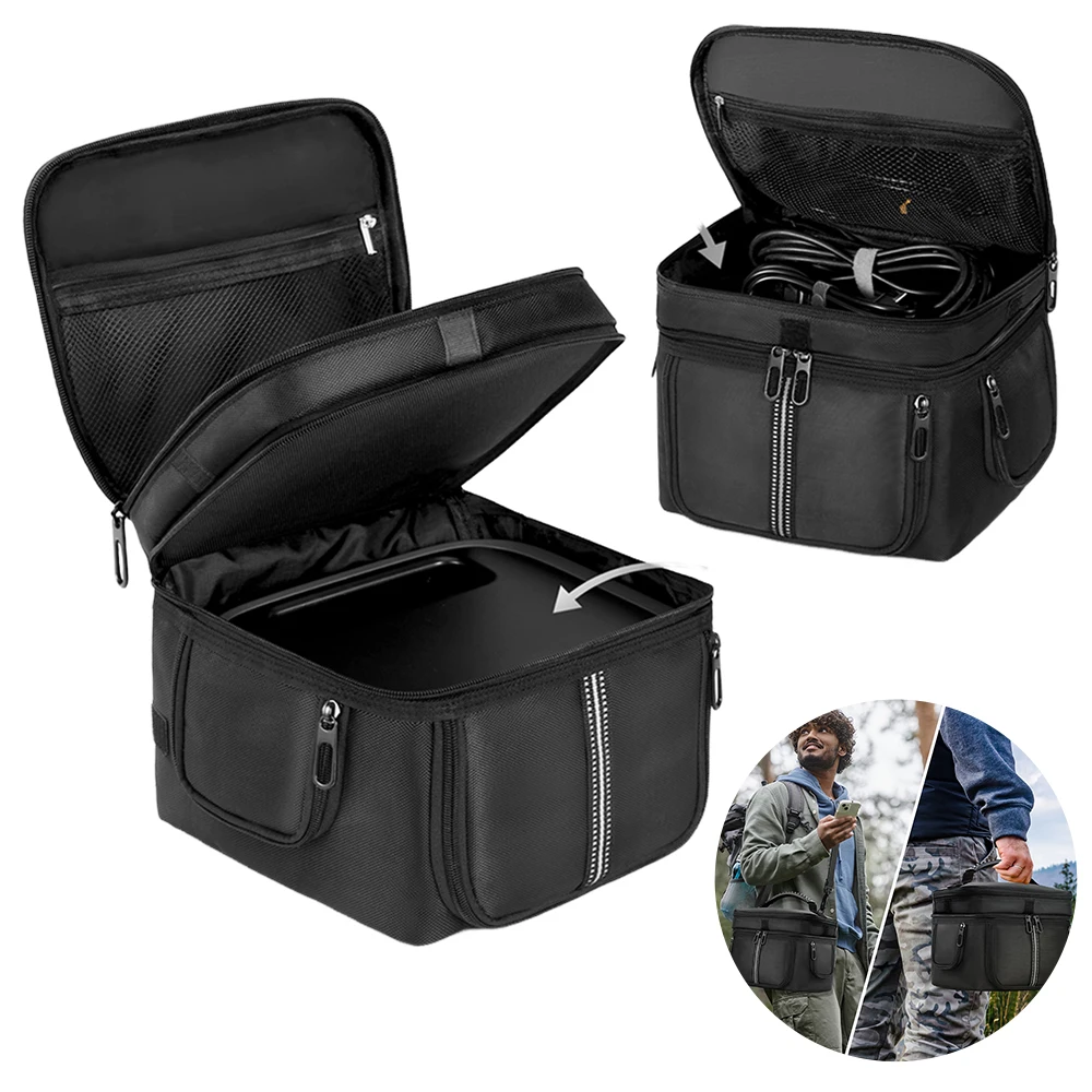 Carrying Case Storage Case Dustproof Travel Storage Bag Anti-drop Multiple Pockets for Ef Ecoflow Portable Power Station River 3