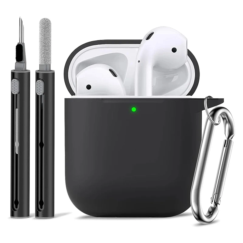 For Apple AirPods 2nd/1st Generation Charging Case For Airpods Case Cover 2&1 with Cleaner Kit Soft Silicone Protective Case