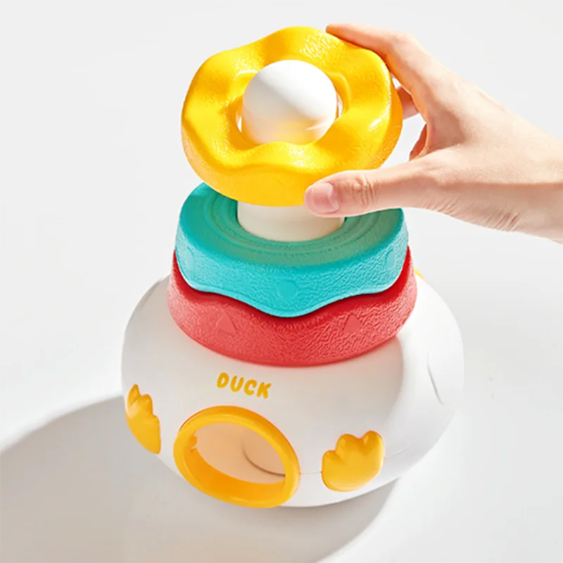 Kinder Montessori Niedlichen Puzzle Tumbler Frühe Bildung Passenden Ente Lagerung Stapeln Interaktives Spielzeug