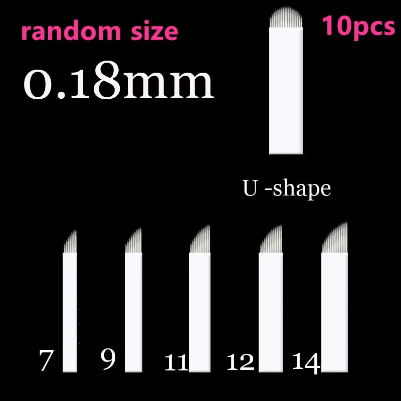 5pcs 12pin Blade Needles+Golden Tebori 3D Pen Microblading Tattoo Machine For Permanent Makeup Eyebrow Tattooing Manual Guns