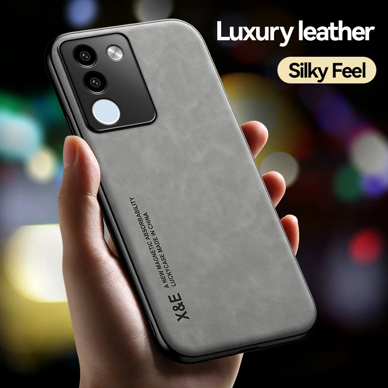 Magnetic Suede Leather Case For VIVO V29E VIVOV29E 5G Shockproof Matte Silicone Soft Case Cover