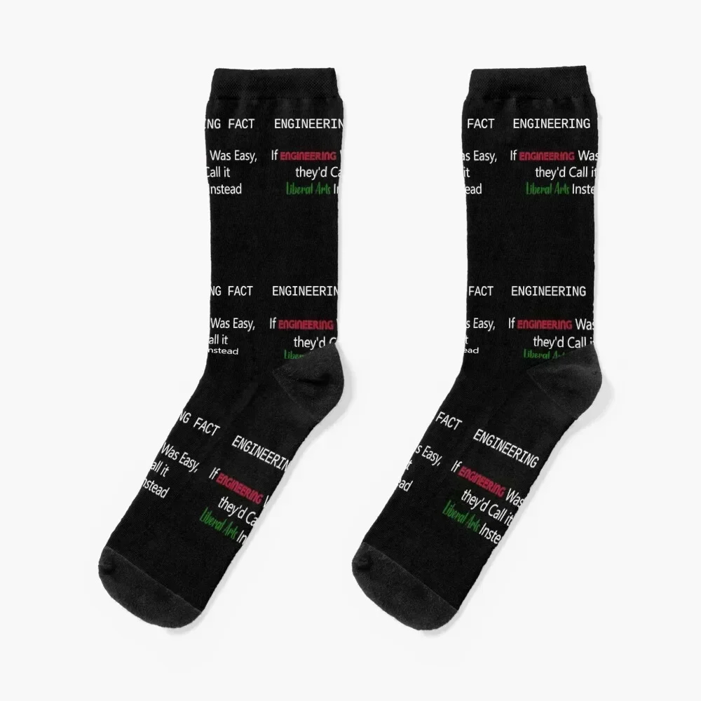 

If Engineering was easy, they'd call it Liberal Arts instead Socks cartoon christmas gifts basketball Boy Child Socks Women's