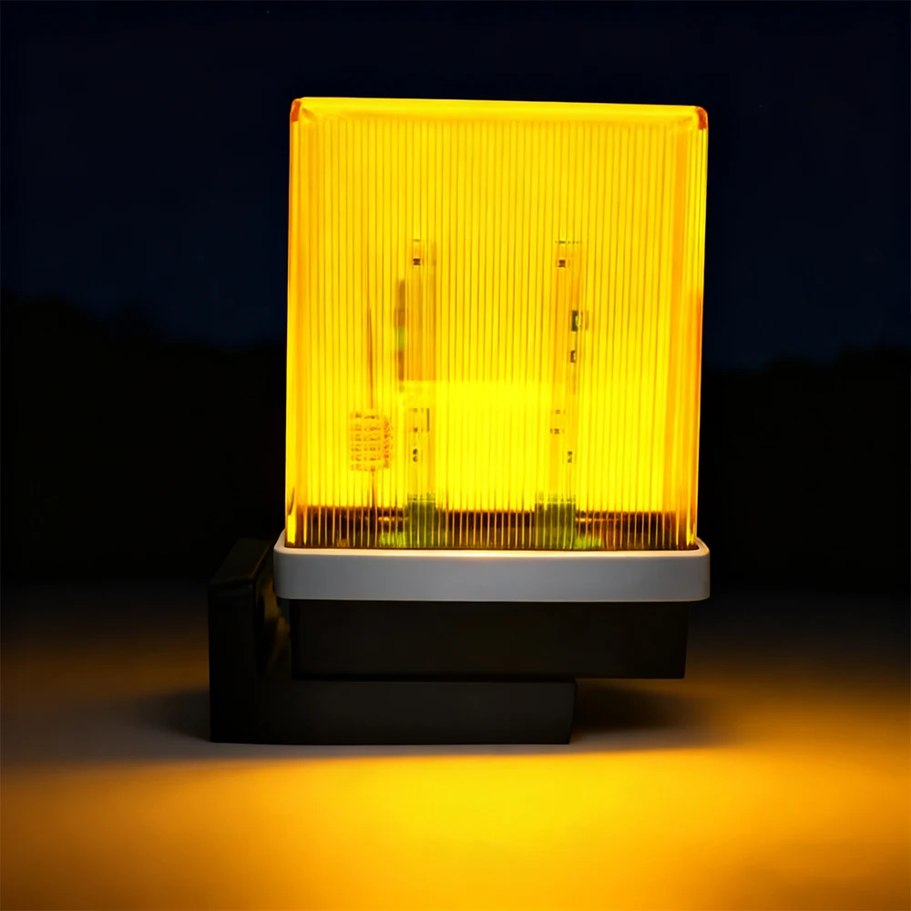 

Universal 12V/24V/220V LED Warning Light – Wall-Mounted Flashing Signal Alarm for Garage Door & Emergency Use