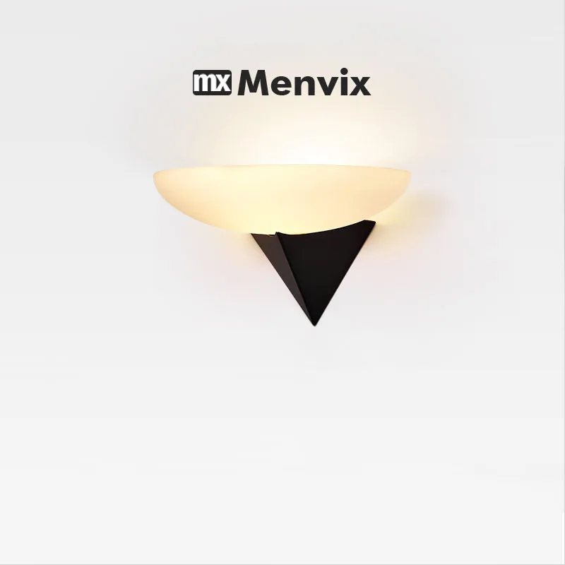 

Menvix Simple Wall Lamp Living Room Background Wall Designer Creative Homestay Corridor Entrance Bedroom Bedside Glass Wall Lamp