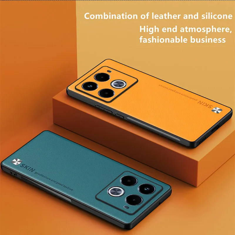 Case For INFINIX Note 40 Pro Luxury Silicone Leather Back Cover For INFINIX Note40 Pro Camera Protection Shell Shockproof Bumper