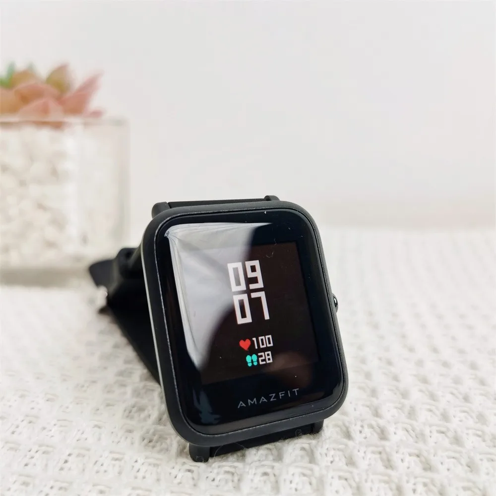 Wystawa Amazfit Bip Lite SmartWatch zegarek sportowy Bluetooth dla mężczyzn tętno IP68 wodoodporny bez pudełka 85-95 nowe SmartWatches