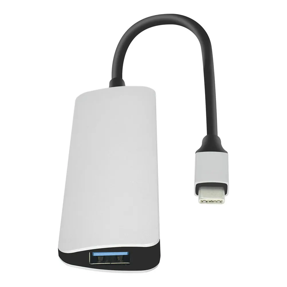 

1 шт. USB-док-станция расширения Usb3.0, 4-портовый концентратор, портативный многофункциональный разветвитель данных из алюминиевого сплава, ноутбук, настольный высокий-