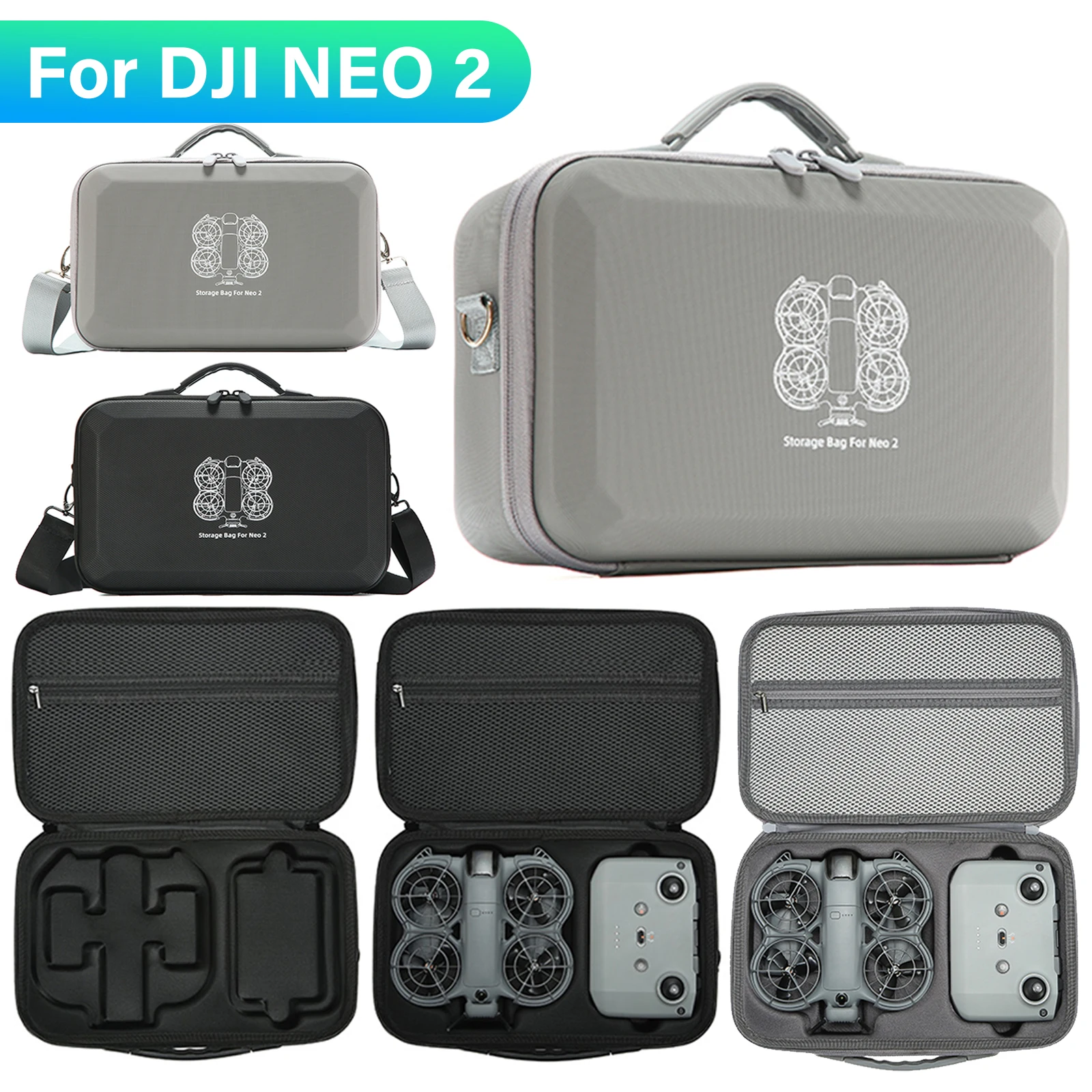 

Сумка для хранения DJI Neo 2 Fly More Combo, водонепроницаемый жесткий кейс из полиуретана для путешествий, для дрона DJI Neo 2 RC N3 и аксессуаров к пульту управления