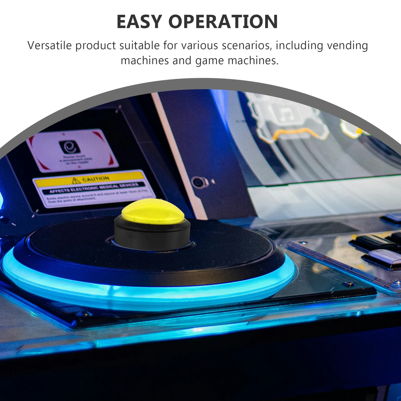 

High-Quality Illuminated Button for Game Machine Use Excellent Tactile Response Suitable for Vending and Arcade Systems Strong