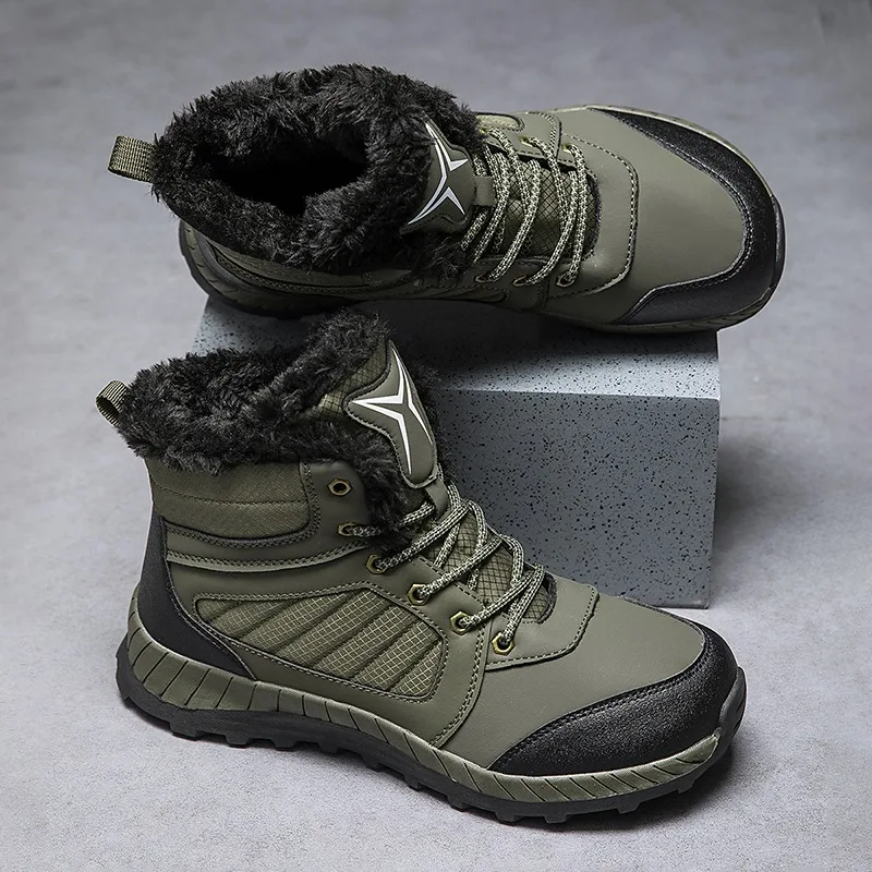 

Мужские и женские водонепроницаемые походные ботинки, уличные нескользящие высокие сапоги большого размера для снега, новые утепленные хлопковые ботинки для тепла и комфорта