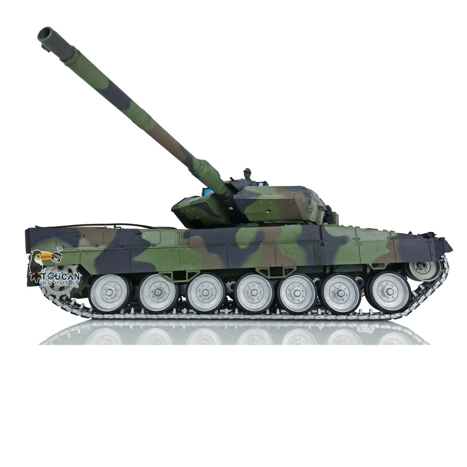 US Stock RC戦車 3889 Heng Long 1/16 7.0 Leopard2A6 バレルリコイル メタルトラック 耐久性のあるゴム付き戦車 ラジコン戦車