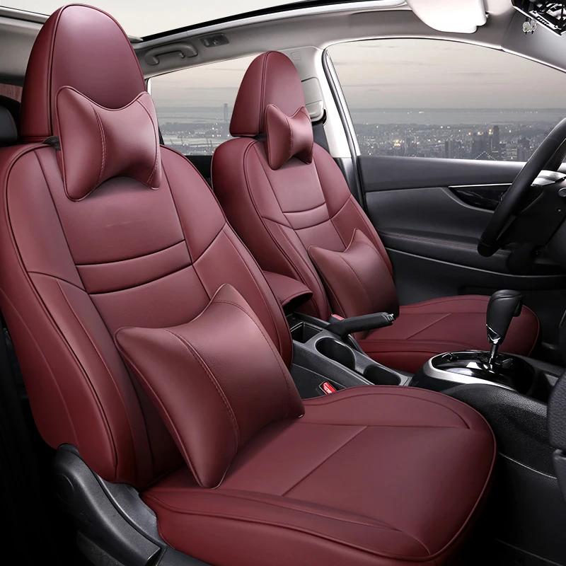 Premium brand Car Seat Cover For Nissan Qashqai 2016-2023 Custom Fit Waterproof leather Interior Automotive Accessories