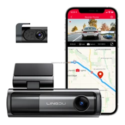 LINGDU LD06 5K Dashcam with Sensor,GPS 5G Wifi Bluetooth Dash Camera, Voice Control Super Capacitor Car Camera DVR GPS