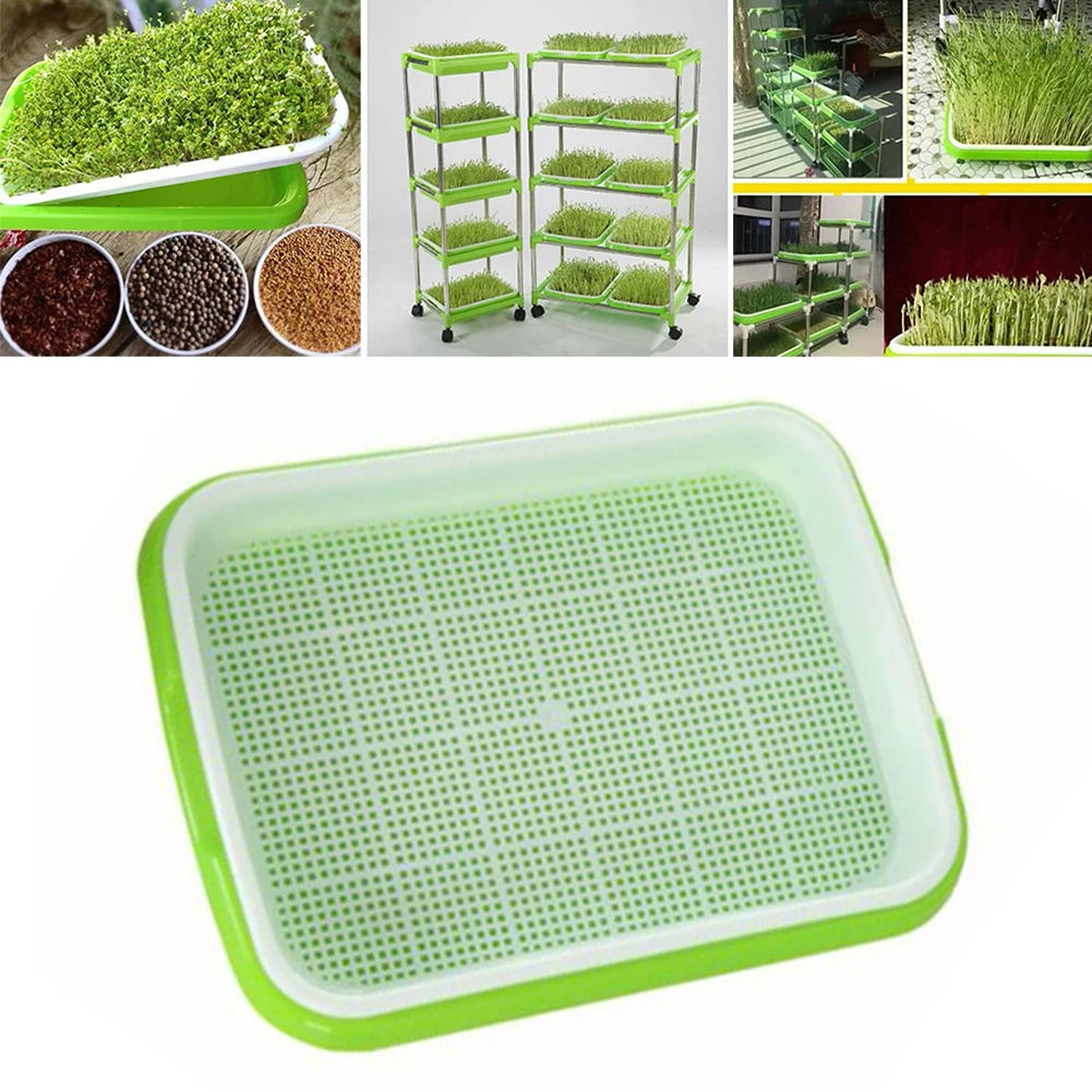 Microgreens Sprouter Tray Germination Tray Hydroponics Tray Double Layer Sprout Plate Nursery Pots Soilless Cultivation Planting