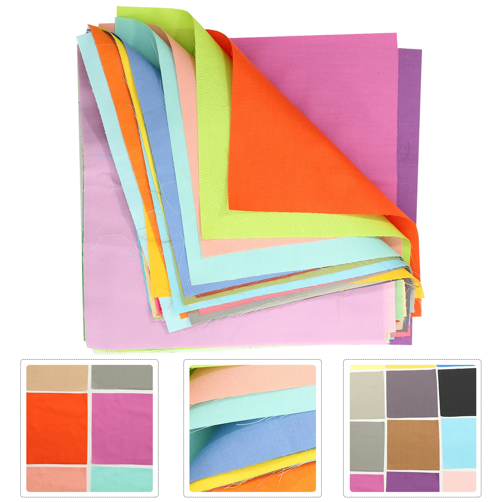 

50pcs Cotton Fabric Sheets Solid Color Patchwork DIY Sewing Material Quilting Cloth For Crafting Household Decor