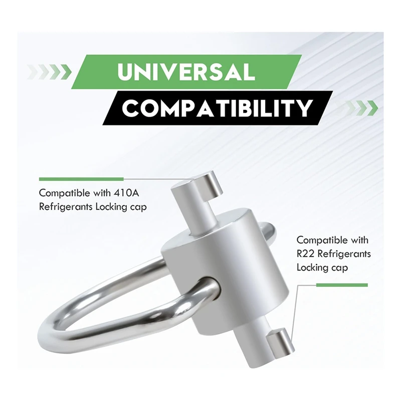 2-Pack HVAC Multi-Key Tool For HVAC 410A And R22 Refrigerant, For HVAC Installation And Removal, Refrigerator Lock Key