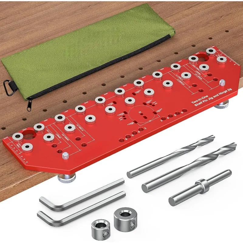2-In-1 35mm Aluminum Alloy Hinge Punching Positioner Set Handle Drawer Clothing Cabinet Door Panel Hinge Drilling