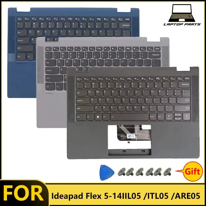 Laptop replacement keyboard For Ideapad Flex 5-14IIL05 5 14ITL05 5-14ARE05 Original New US Backlight Keyboard Laptop Palmrest