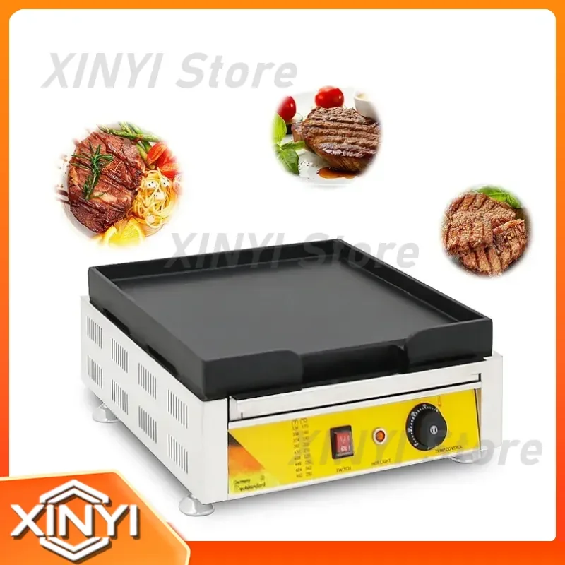 2025 New Commercial Electric Grill Flat Pan Griddle Stainless Steel Pancake Maker for Grilled Squid Teppanyaki Dorayaki