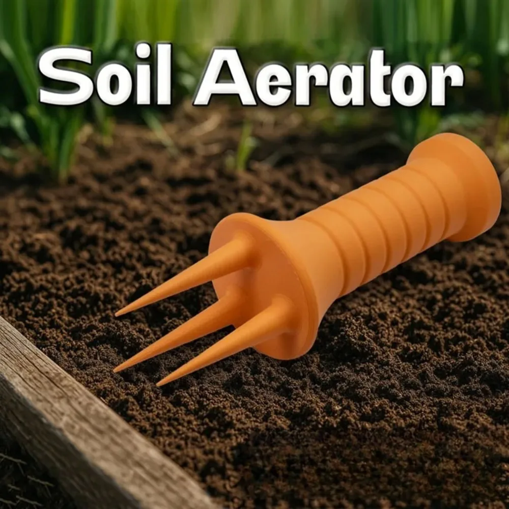Gardening Tools 3D Printed Soil Aerator Manual Ergonomic Hand Tiller Plastic Manual Cultivator Vegetable Plots Garden Tools
