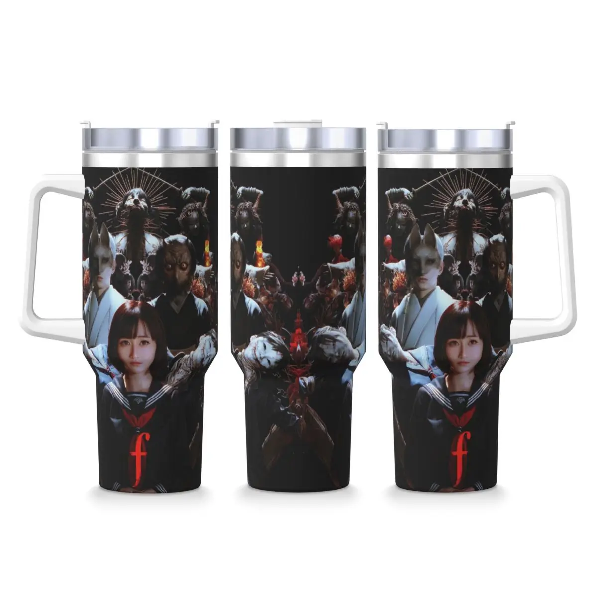 

Silent Hill F Стакан для игры в ужасы Бутылка для холодной и горячей воды Герметичные термочашки из нержавеющей стали с принтом Кружки для вождения автомобиля