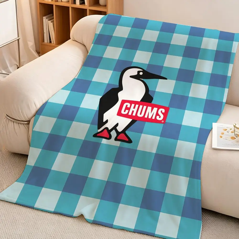 Brand C-Chums Outdoor Fashion Casual Popular Retro Throw Soft Warm Flannel Blanket Lightweight for Sofa Bed Couch Travel Adults