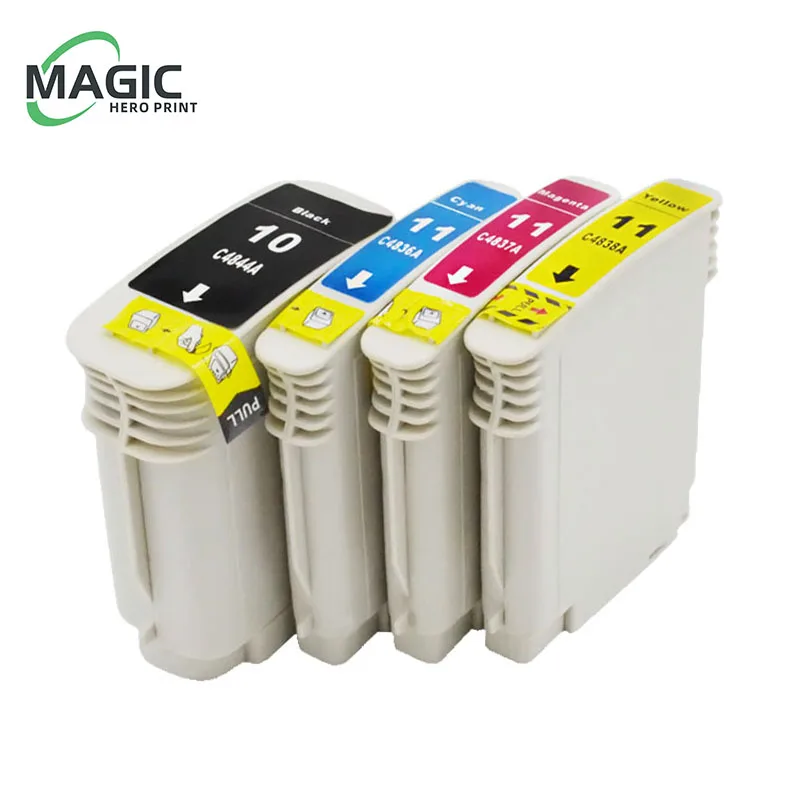 1Set NEW Compatible ink cartridges For HP 10 11 Designjet 110 100plus C4844A Inkjet 2800dt 2800dtn printer For HP10  HP11 INK