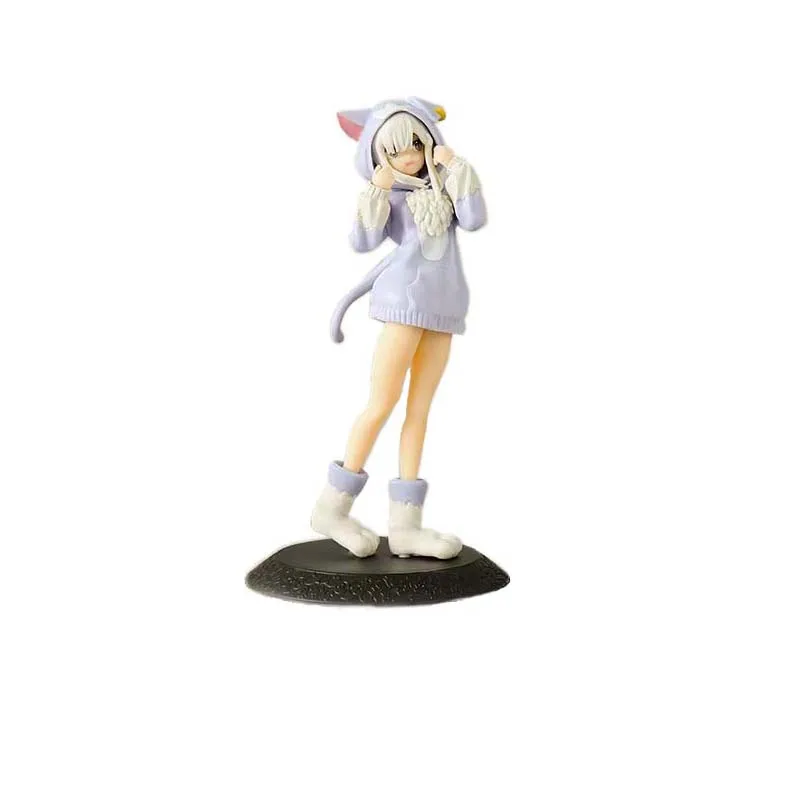 14 سنتيمتر أنيمي إعادة: صفر كارا هاجيميرو Isekai Seikatsu Rem نموذج لجسم رام عفريت بدء فساتين البلاستيكية إميليا جمع هدية لعبة #6