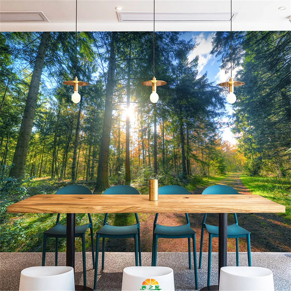 Custom Photo Wall paper Modern natural landscape virgin forest wallpapers for Living Room 3D Mural Wallpaper bedroom decoration