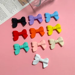 Colourful Bow Resin Plastic Beads Hole Earring Accessories Supplies for Jewelry Making Pendant Bracelet Diy Handmade 10pcs