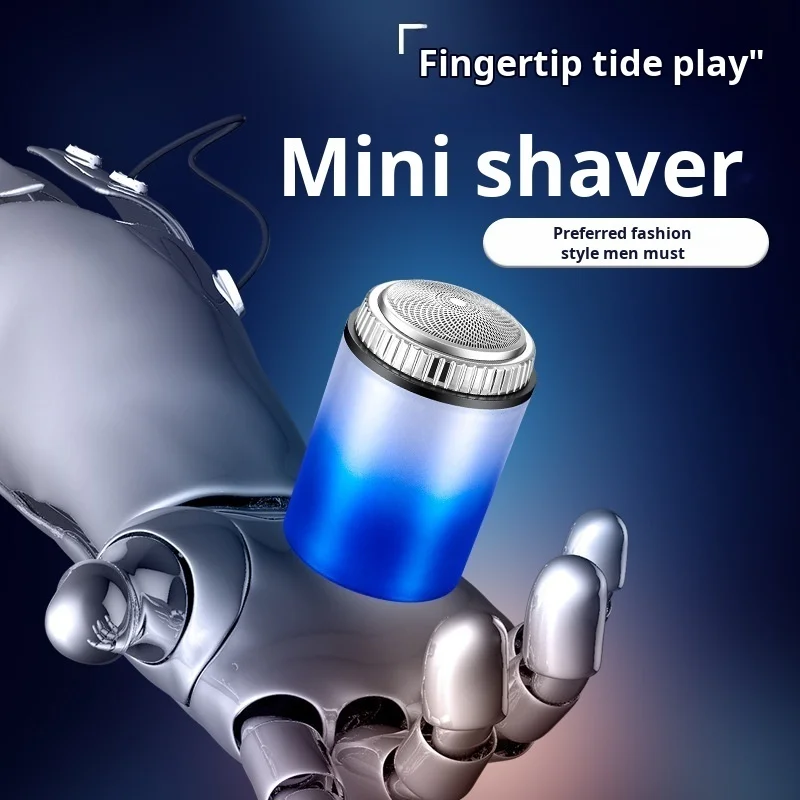 Men's Portable Mini Curved Blade Electric Shaver TYPE-C Charging Waterproof Powerful Shaver