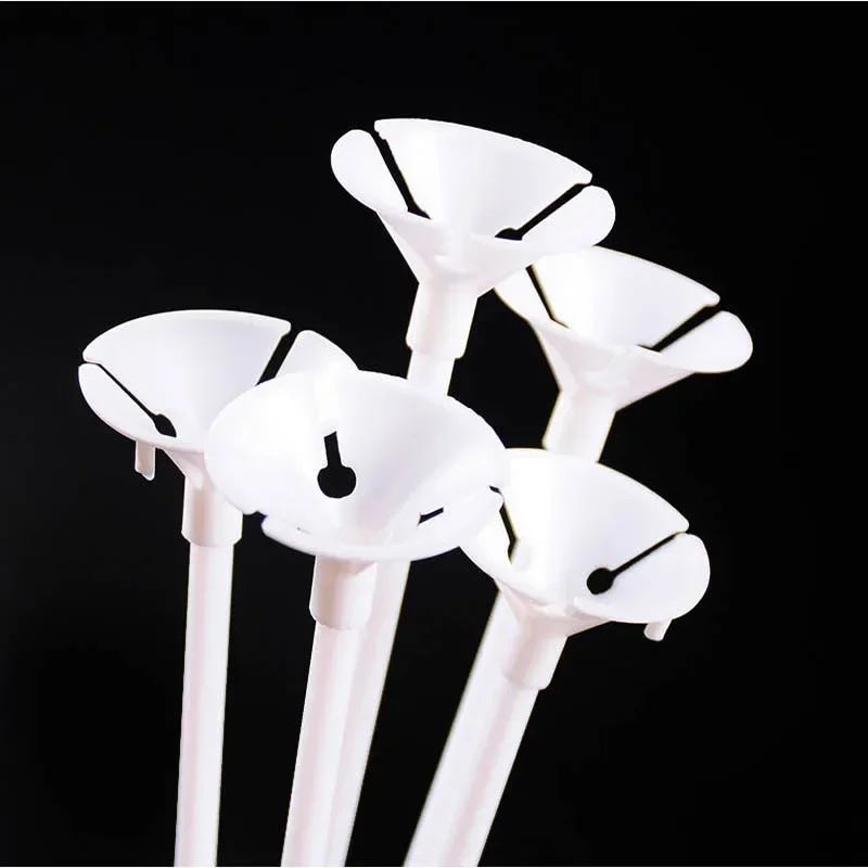 5 Sets/lot 40cm Latex Balloon Stick White PVC Rods Balloons Holder Sticks with Cup Party Supplies Party Decoration Accessories