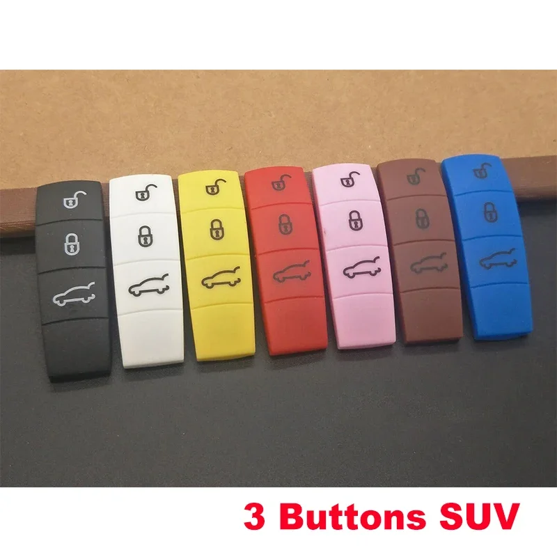 Smart Key Center Middle Trim Shell Cover Case Decal Rubber Button Pad For Porsche 911 918 Panamera Macan Cayenne Cayman Boxster