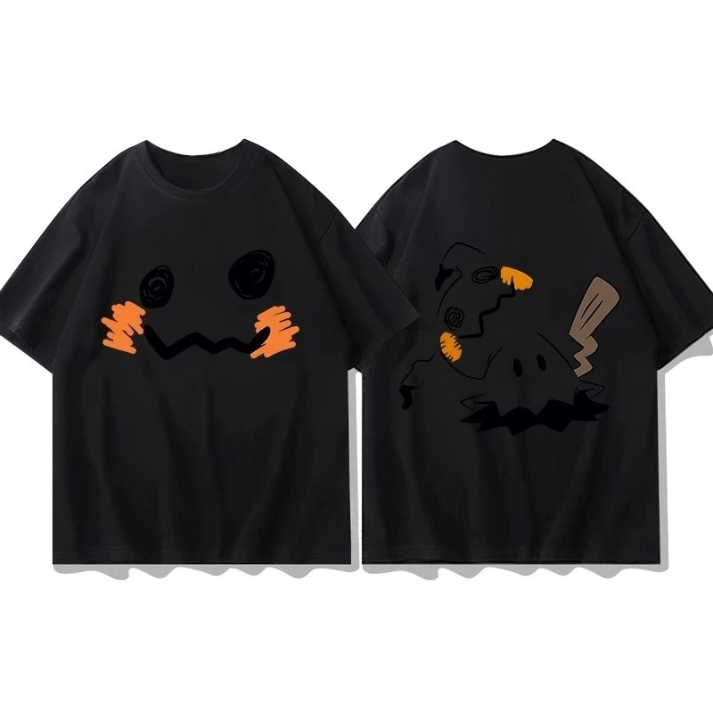 Miniso  Anime Cute Mimikyu Printed T-shirt Hot Selling Summer New Women men Loose Casual Trend Versatile Short Sleeved