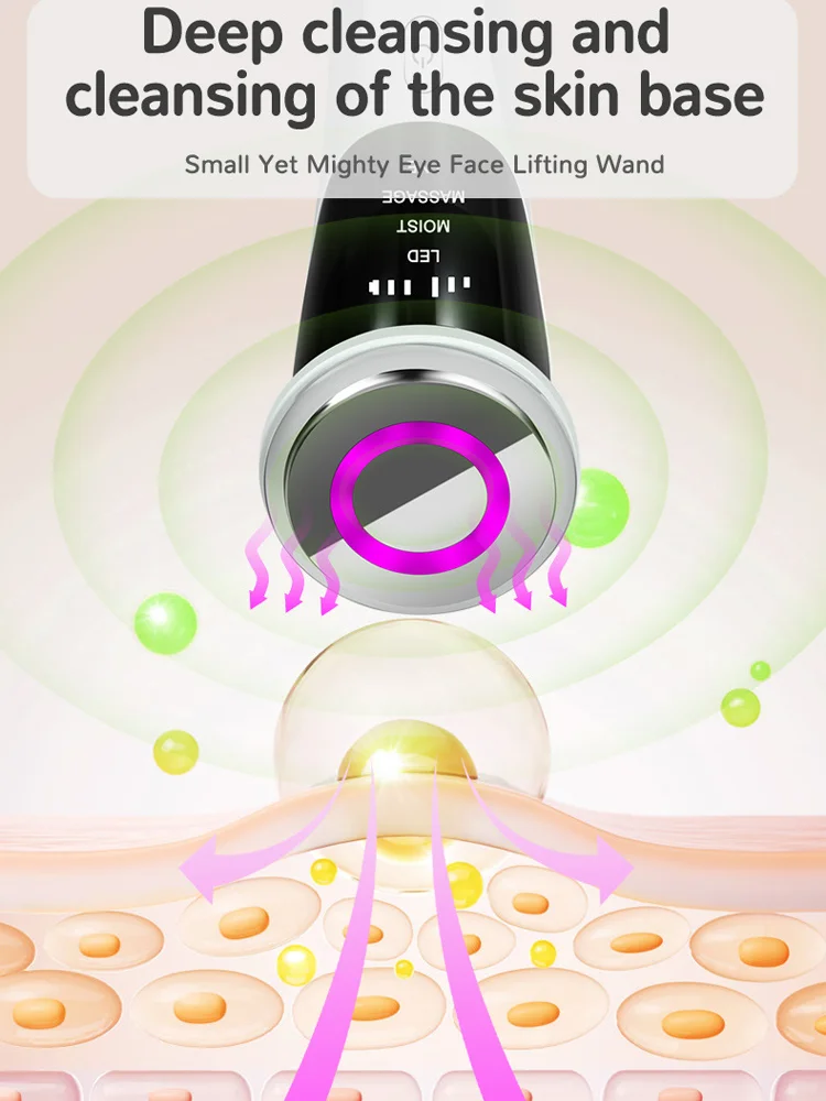 جهاز تدليك مصل الوجه والرقبة 4 في 1، جهاز ضخ مصل الوجه، تأثير مزدوج، ضغط ساخن/بارد، تنشيط البشرة، ثبات ورفعها #4