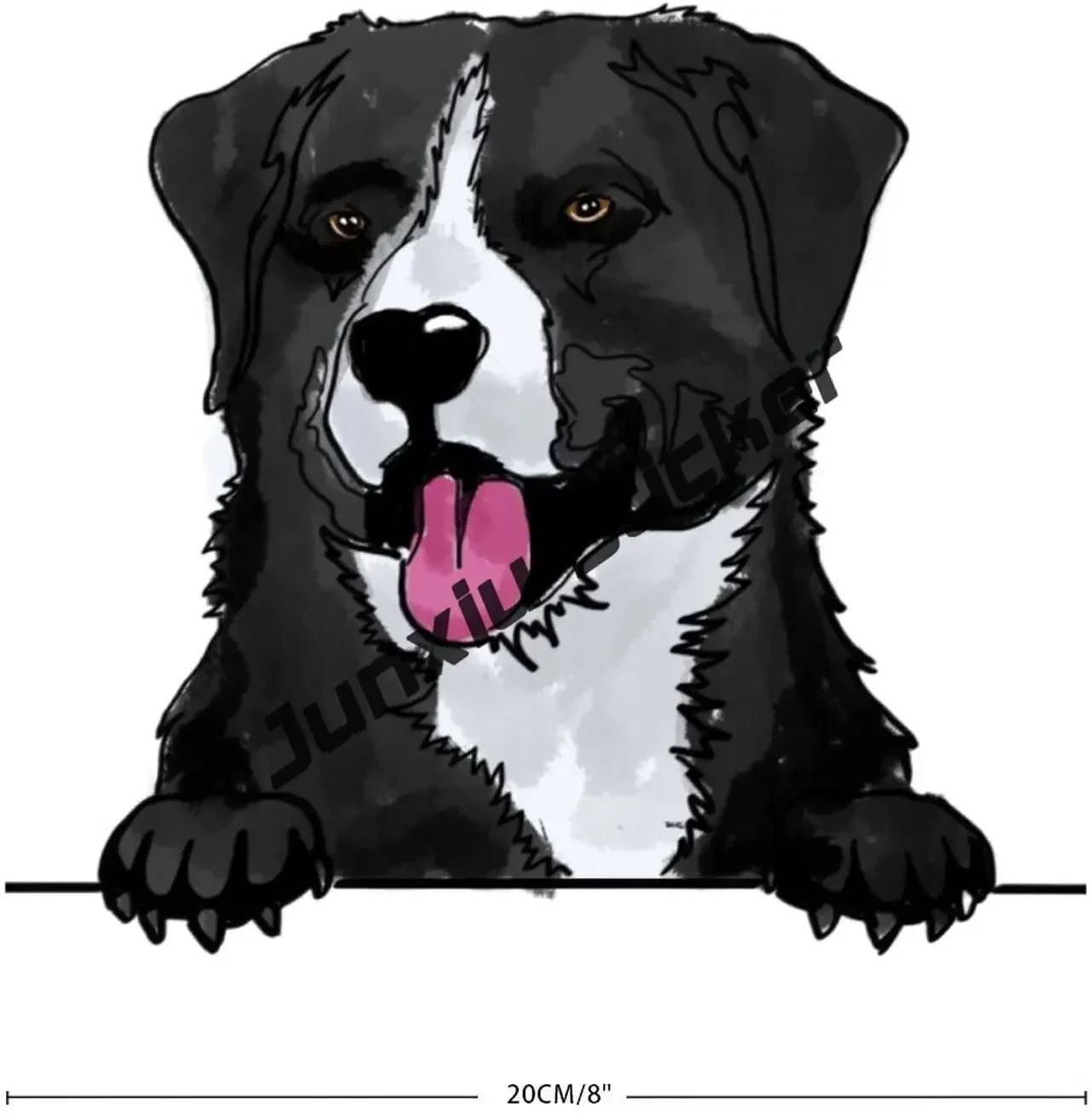 Bernese Mountain Dog Vinyl Sticker Decal Man's Best Friend Puppy Bernese Mountain Dog Breed Sticker for Car Windows Laptops - view 3