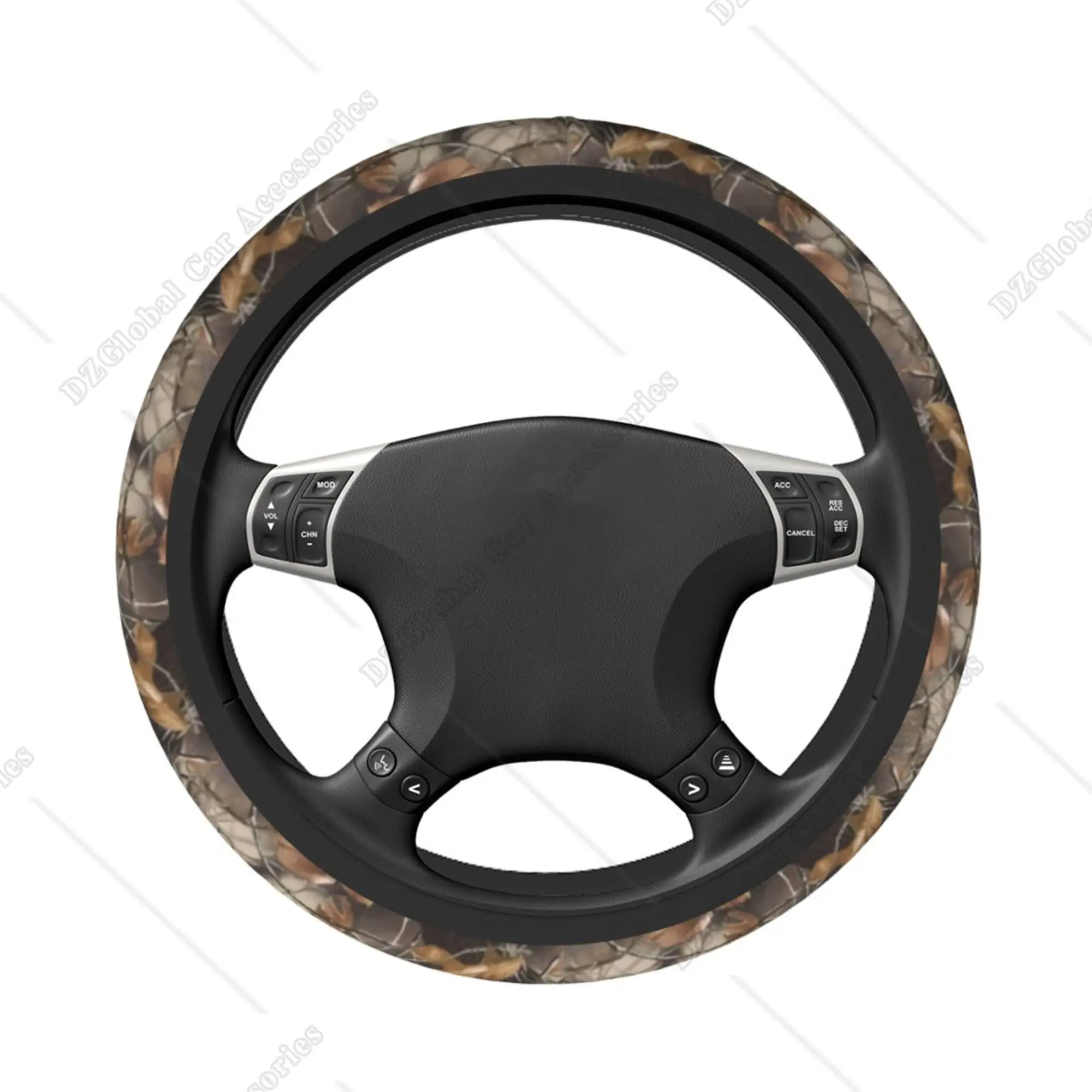 Hunting Camouflage Car Steering Wheel Cover Accessories Steering Wheel Protector Anti-Slip Breathable Sweat Absorption 15 Inches - view 2