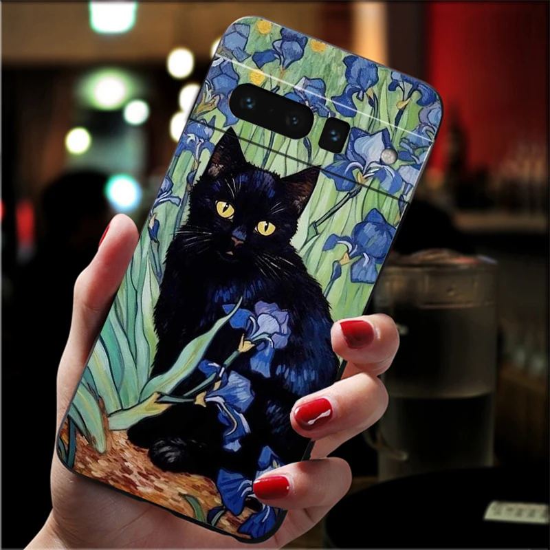 

Cat Starry Night Van Gogh Phone Case For Google Pixel 10 9 Pro XL 9A 8 7 6 Pro Pixel 8A 7A 6A Pixel 8 7 6 5