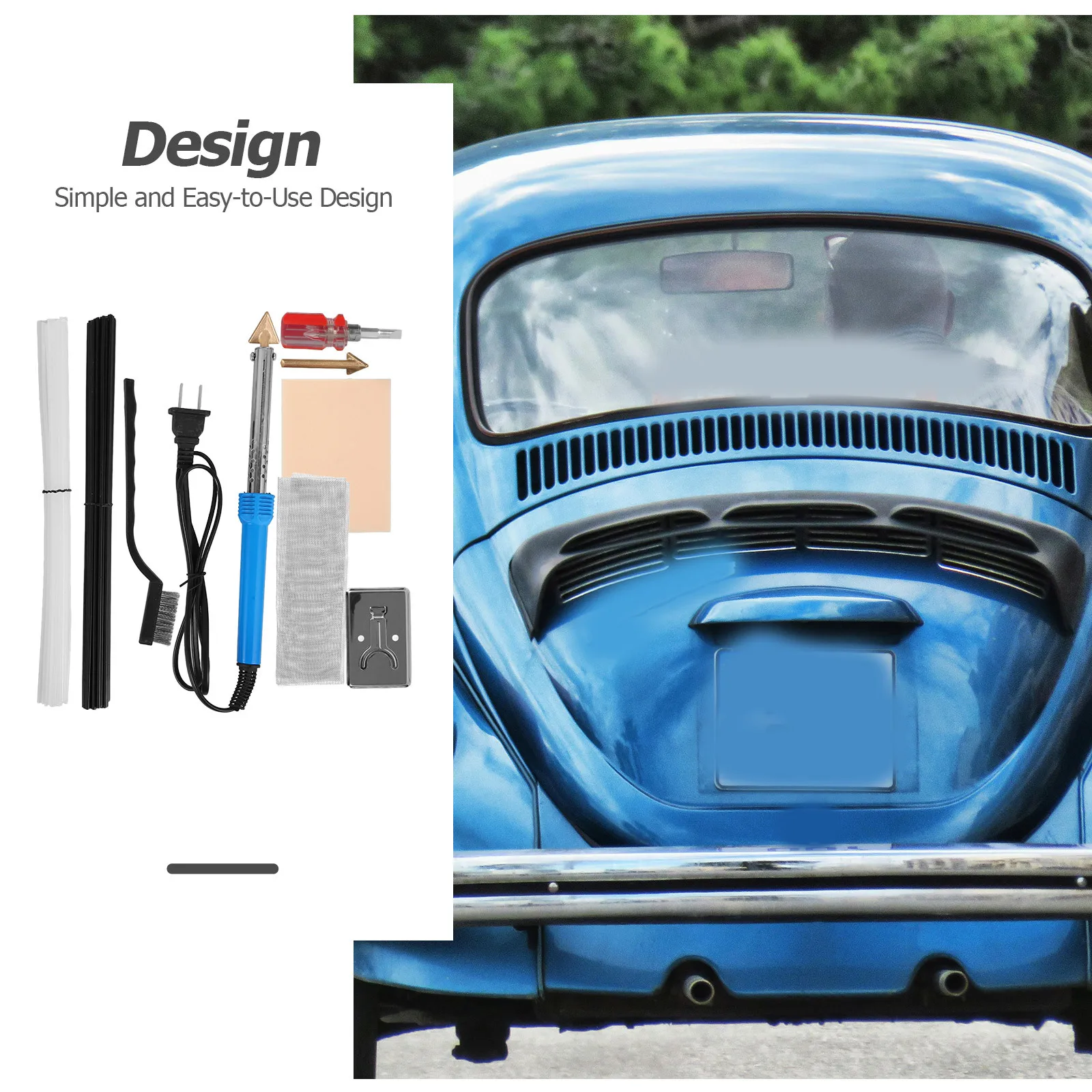 

1Set Car Bumper Repair Kit Plastic Crack Repair Tool Smoothing Tool Auto Maintenance Supplies Other Car Maintenance Kits