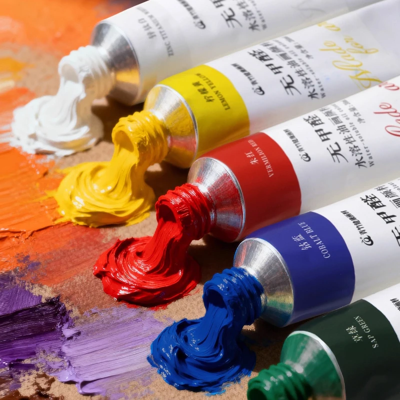 36ml Water-soluble Oil Painting Pigment Quick-drying Light-resistant Formaldehyde-free Graffiti Outdoor Sketch Beginner Artists