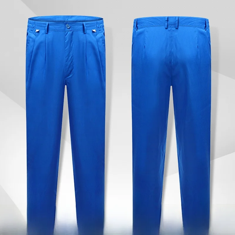 

Summer Workwear Loose Fit Thin Blue Women's Welding Protection Pants Breathable Comfortable Long Trousers for Auto Repair
