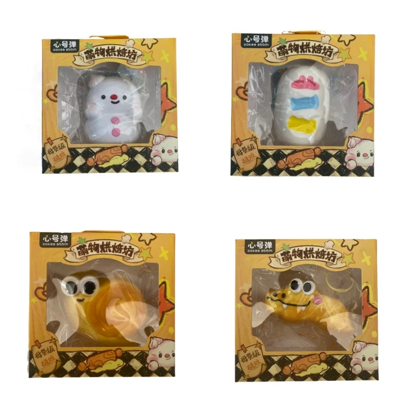 Simpatico panetteria pizzico divertente simpatico gattino antistress giocattolo da spremere palla di sfiato di decompressione in silicone giocattolo per bambini regalo di Natale