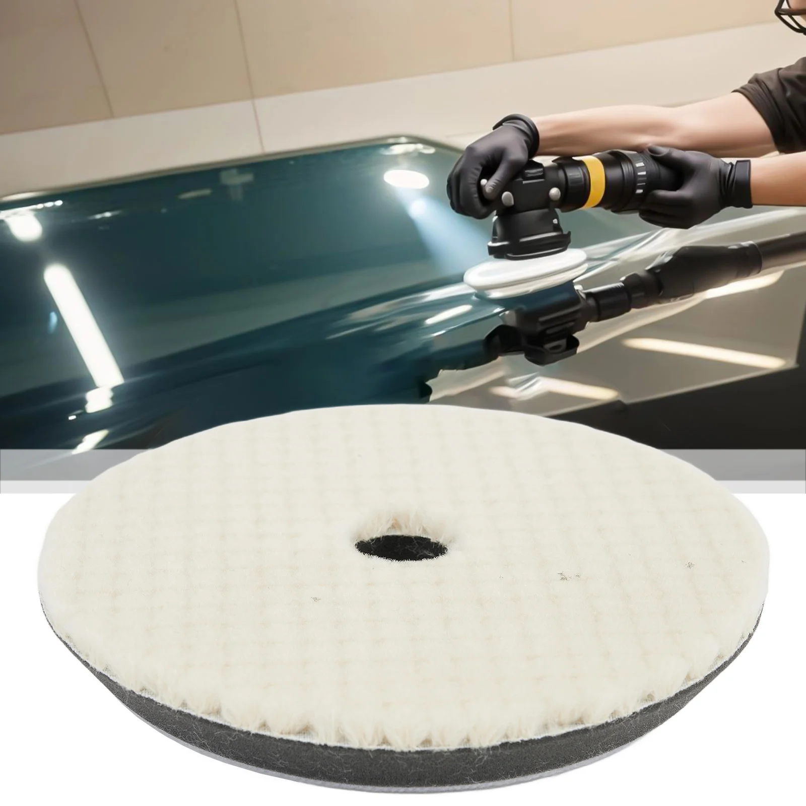 White Wool Polishing Pad 125mm 150mm 180mm For Car Waxing Sealing Cleaning And Electric Pneumatic Polisher Tool