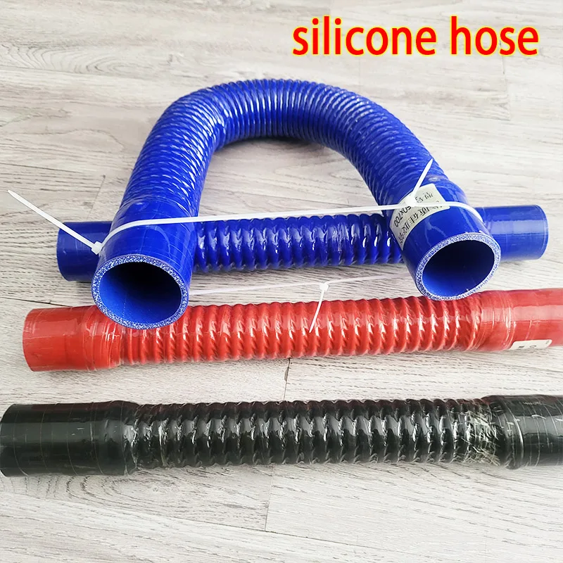 ID30-100mm Silicone Steel Wire Hose Intercooler Hose Water Radiator Tube Car Turbo Intake Pipe Rubber Hose Joiner Black Blue Red