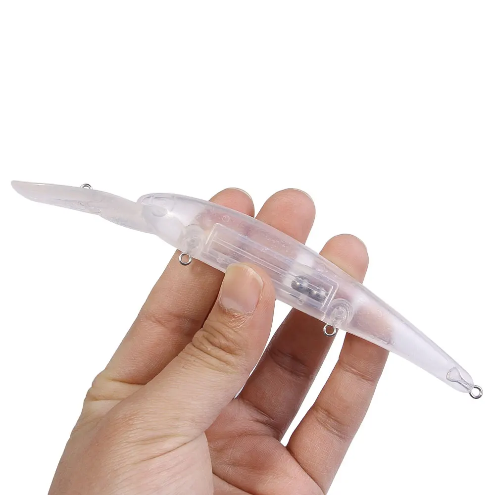 10pcs 16cm 17.2g Unpainted Minnow Fishing Lure Blanks Clear DIY Hard Bait Body Jerkbait Wobbler for Custom Painting/Airbrush